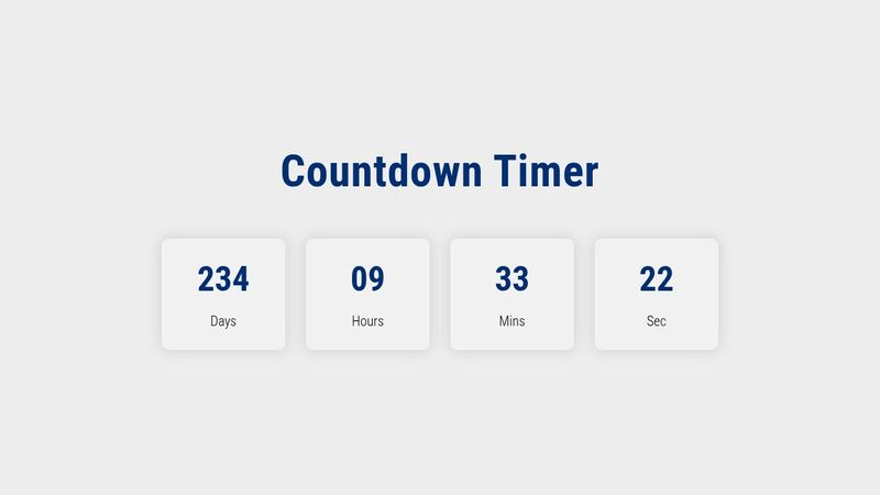 Create a Simple Countdown Timer using HTML, CSS & JavaScript