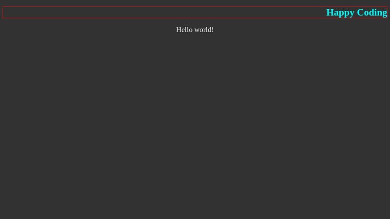 CSS Hello World