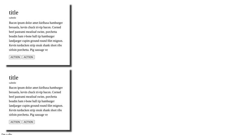 CSS layout practice - card making