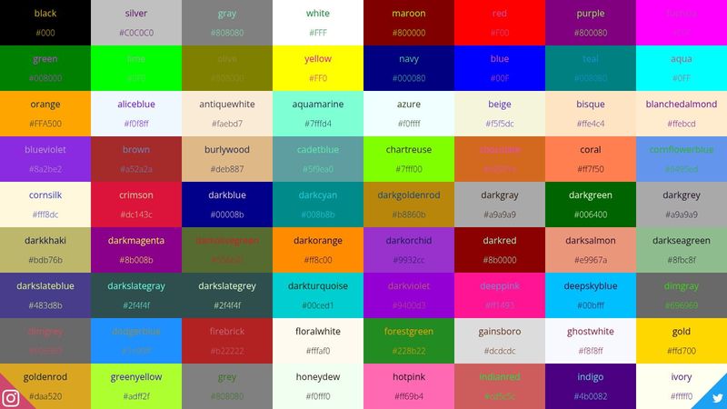 HTML5 Colors Grid/Picker