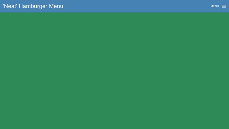 CSS + JS Hamburger Menu w/ Transitions