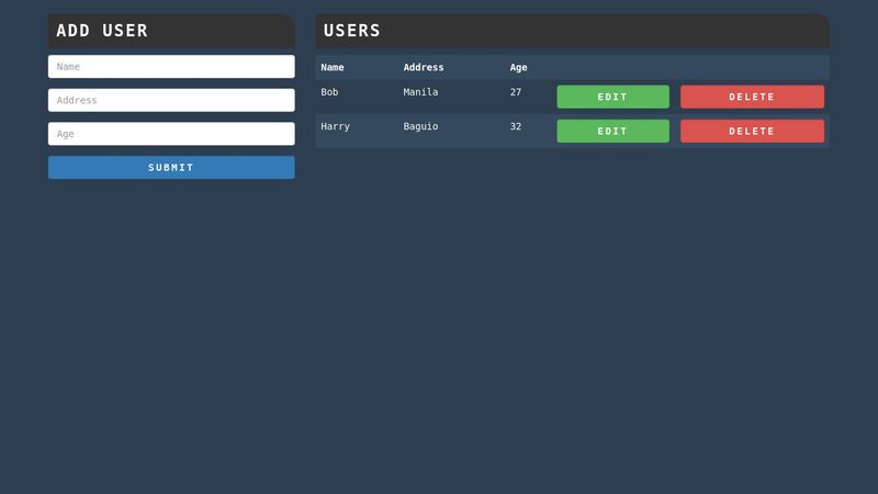 JavaScript / jQuery CRUD App