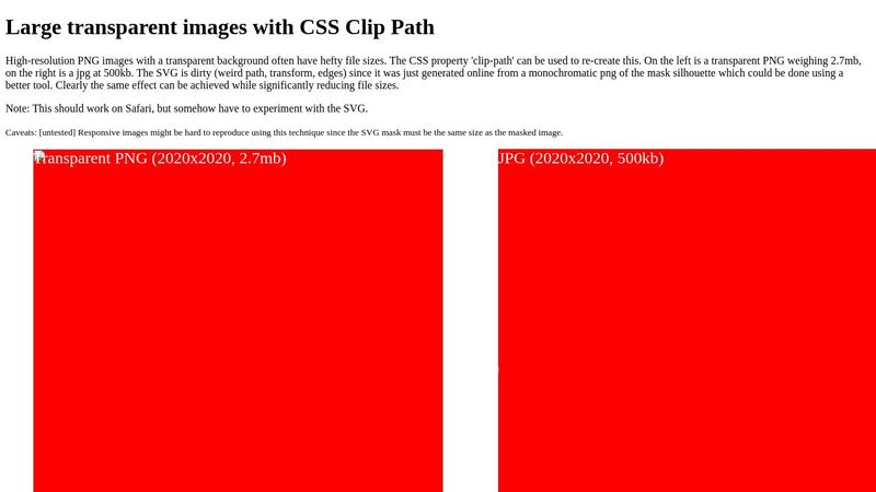 Large Transparent Images with CSS Clip Path