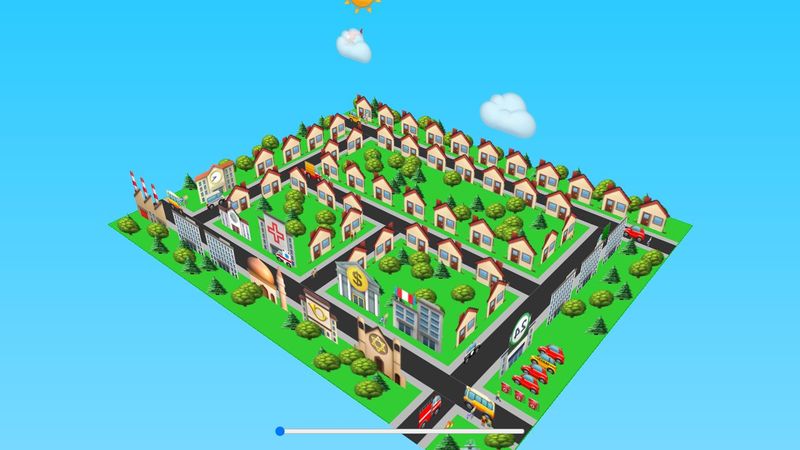3D Emoji Town (Pure CSS)