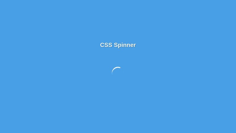 CSS Spinner