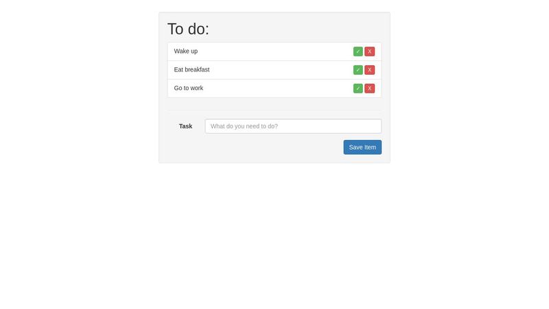 Simple to do list with React js and Bootstrap