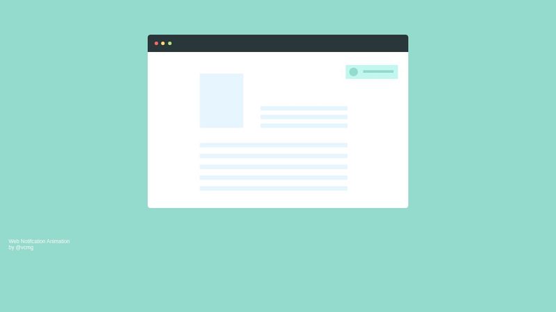 CSS Animated Web Notification