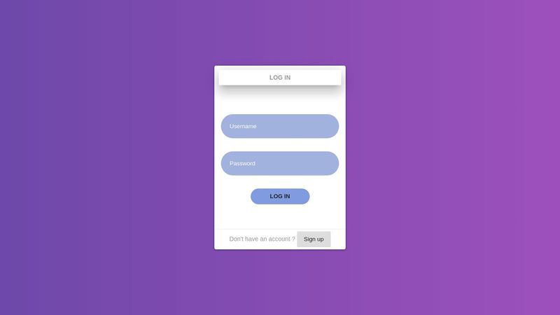 Rotating login and sign up form