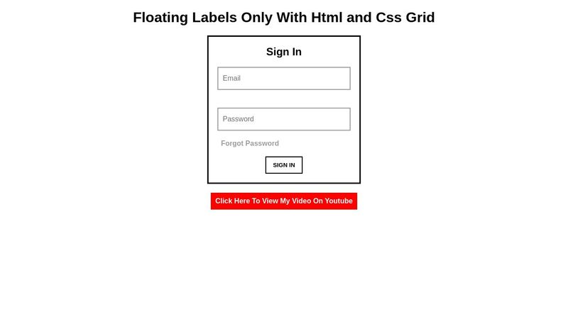 Floating Labels Only With Html and Css Grid