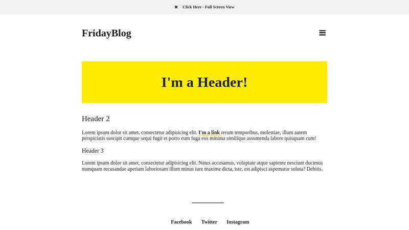 Simple Blog Template