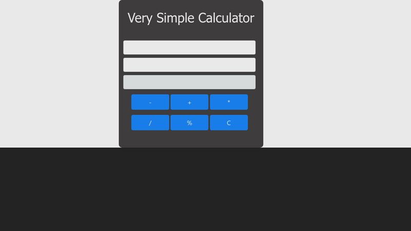 Very Simple Calculator JavaScript