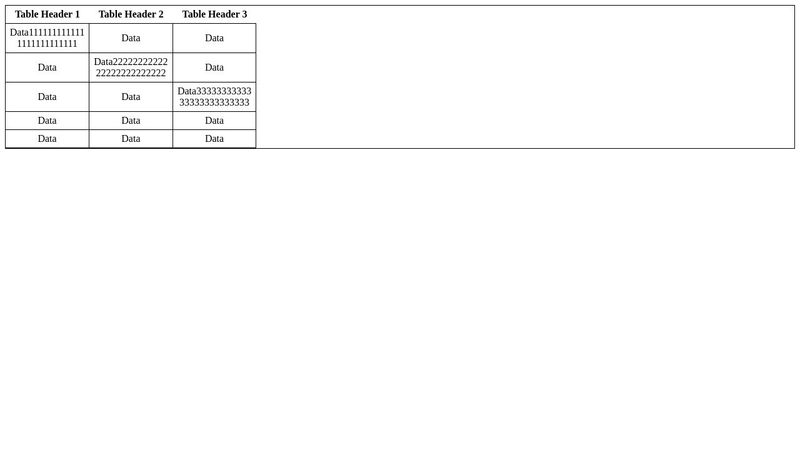 Scrollable Table with Fixed Header