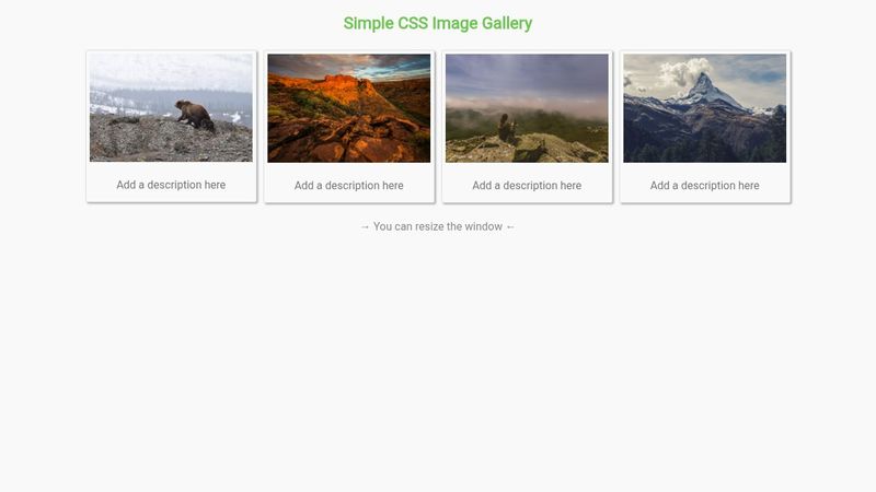 Simple CSS Image Gallery