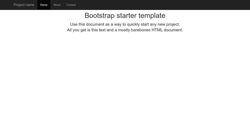 Bootstrap Starter Template