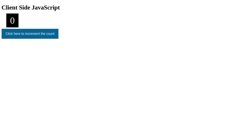 Client Side JavaScript basic example