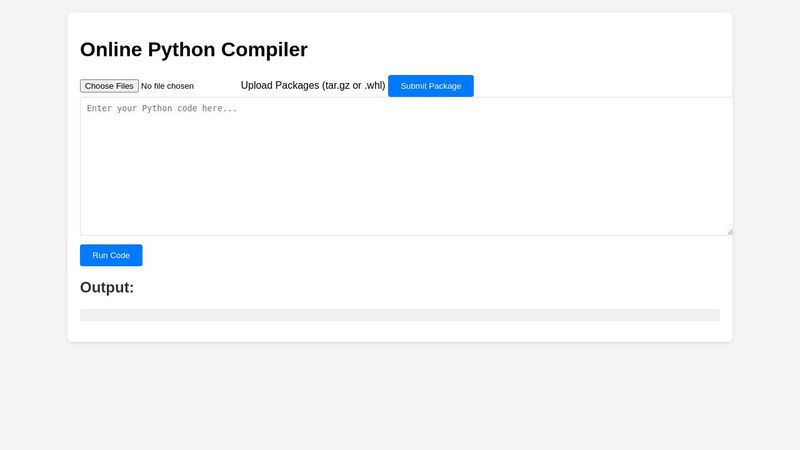 Python online compiler
