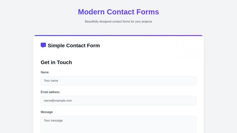 Modern Bootstrap Contact Form Collection