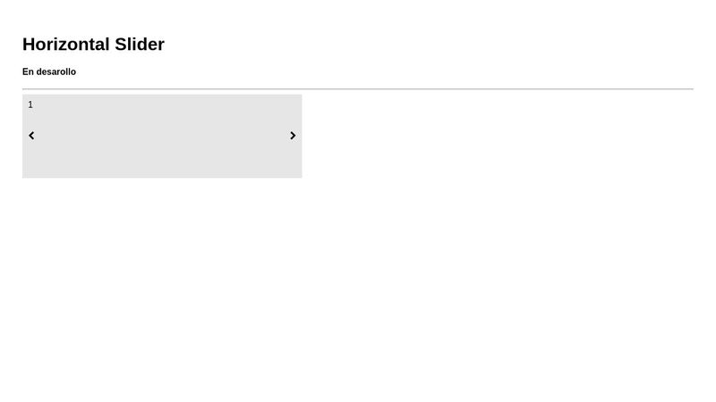 Simple Horizontal Slider
