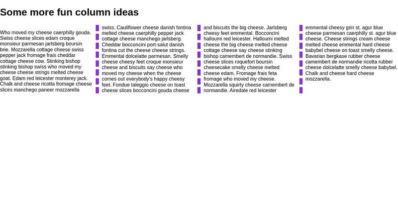 CSS Multiple Columns 2