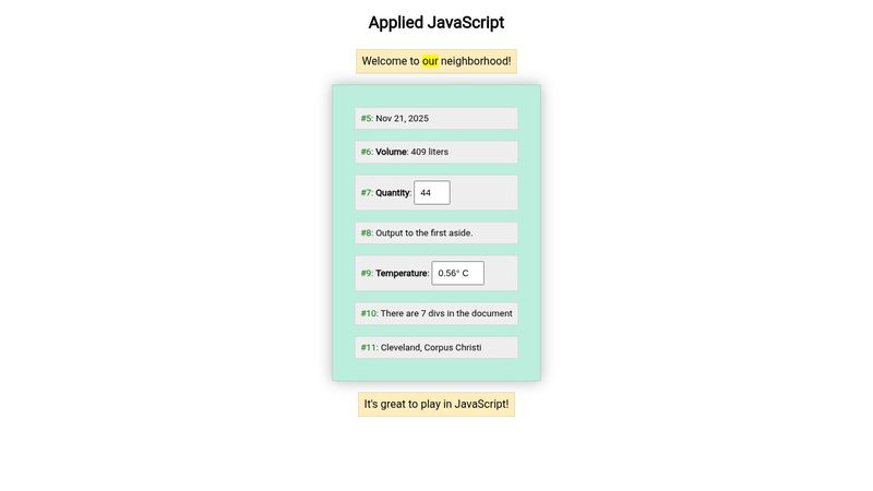 🔒 Applied JavaScript Activity
