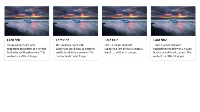 RESPONSIVE Bootstrap 5 Cards