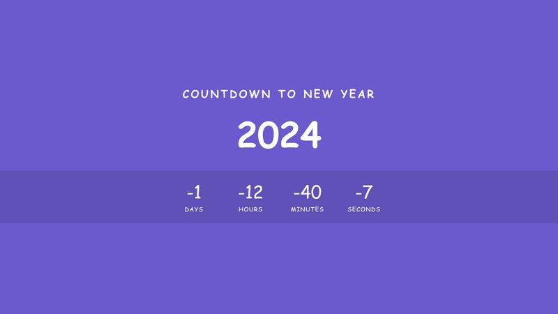 COUNTDOWN TO NEW YEAR