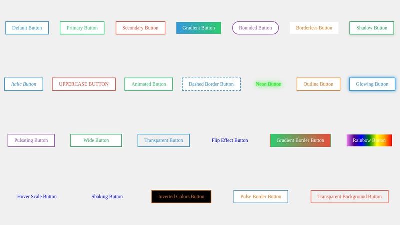25 different CSS button