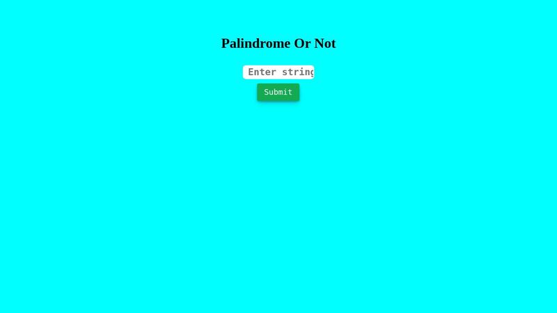 palindrome or not