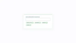 HTML CSS - Interaction Tag List