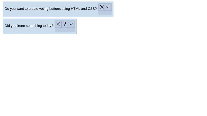 Voting Buttons with HTML and CSS