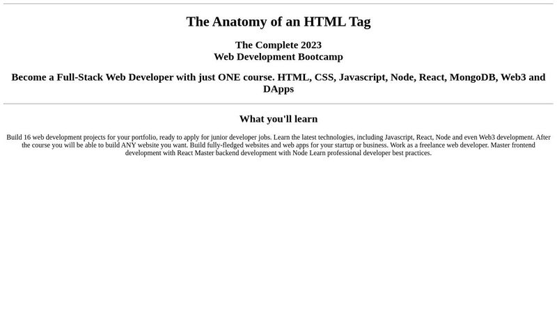 my first html code