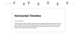 Horizontal Timeline Slider