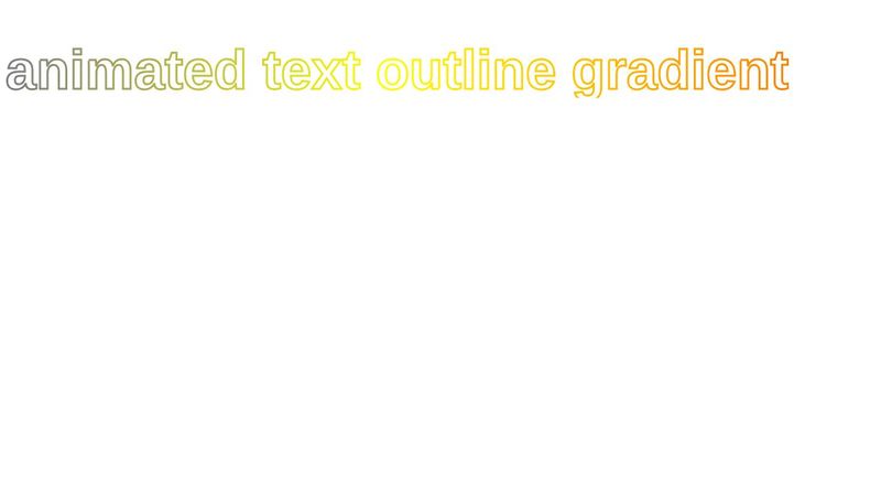 pure css animated text outline gradient