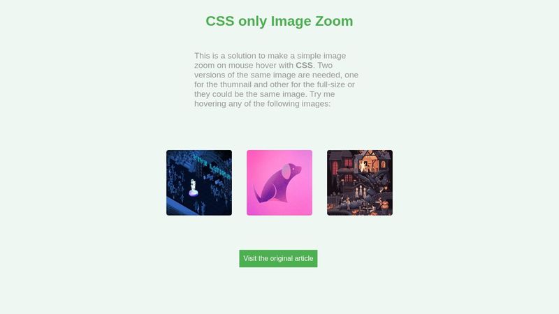CSS Image Zoom on Hover
