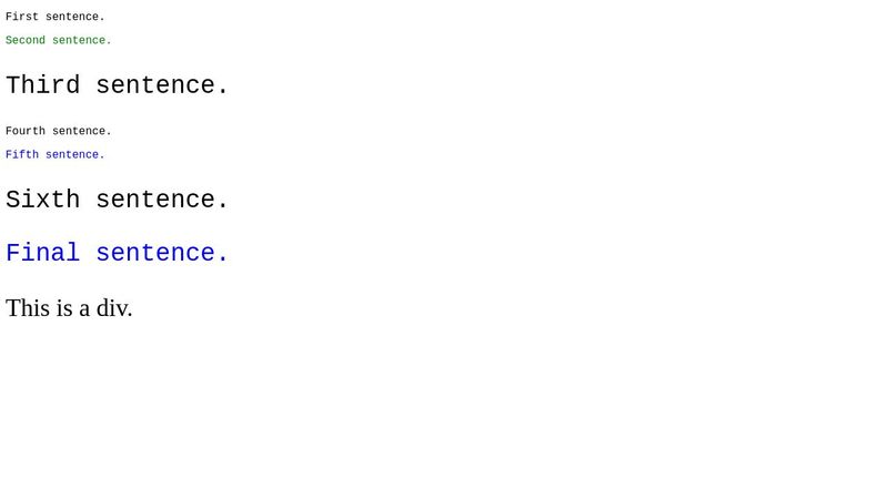 Basic HTML + CSS, Example: Chaining CSS