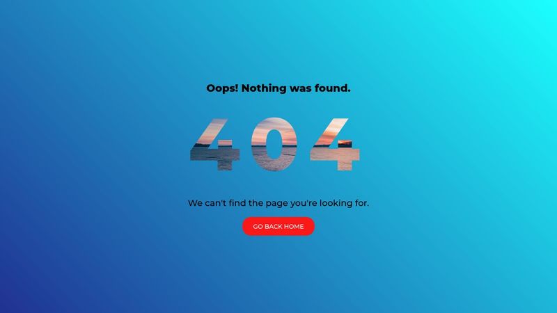 Minimalistic Error Page