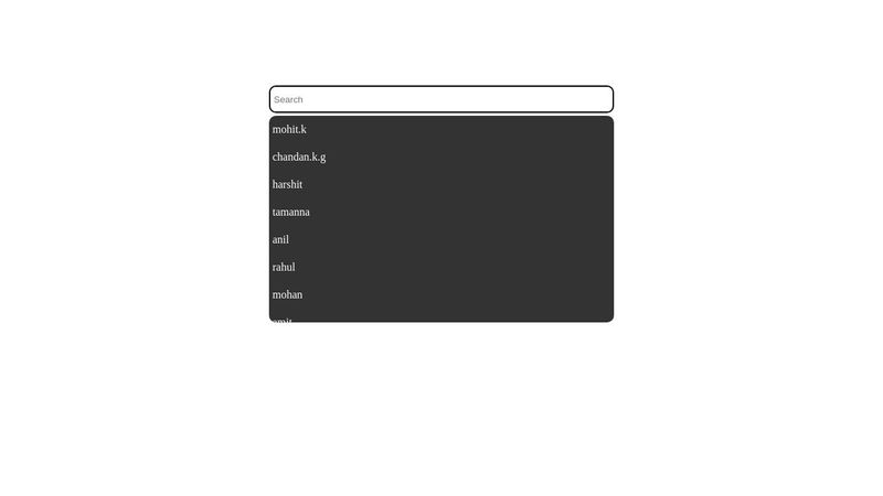 Searchable Dropdown