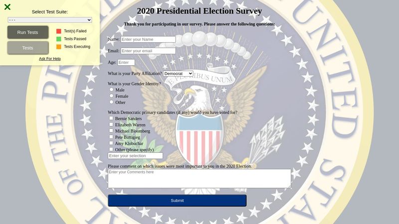 CodePen - 2020 Election