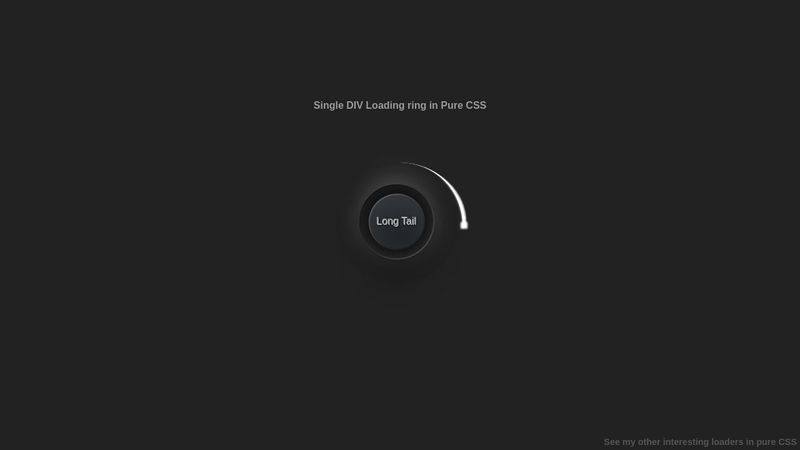 Single DIV Loading ring in Pure CSS