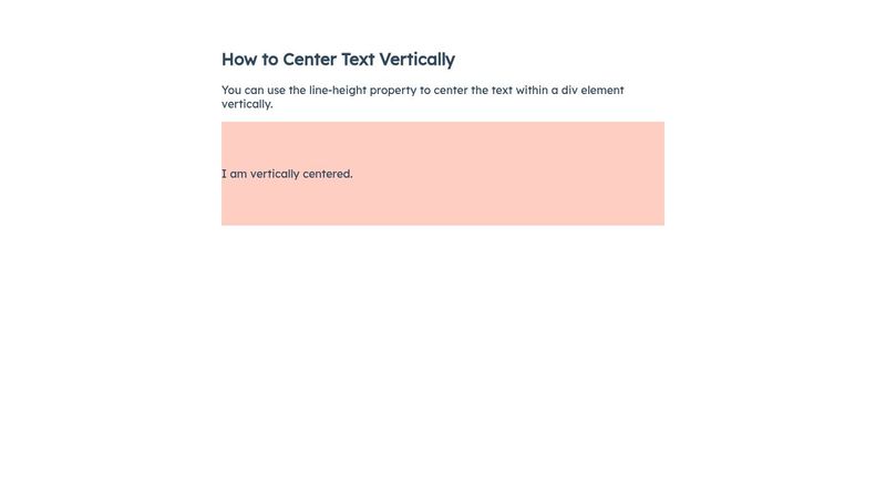 Vertically Center Text Using the CSS Line-Height Property