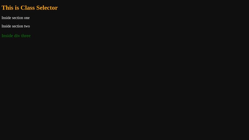 CSS Class Selector