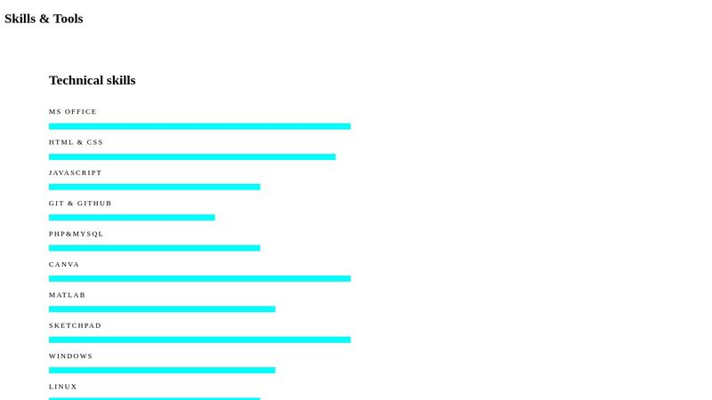 Skills Section HTML & CSS