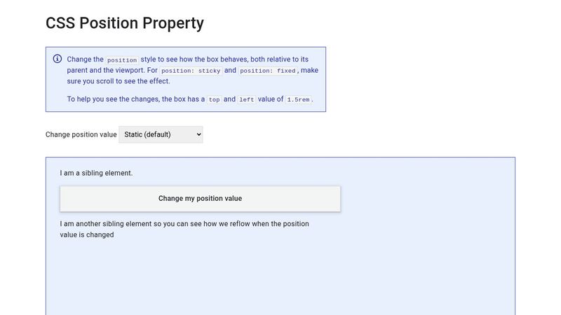 Learn CSS - CSS Position Property
