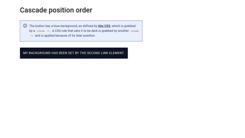 Learn CSS - Cascade position order