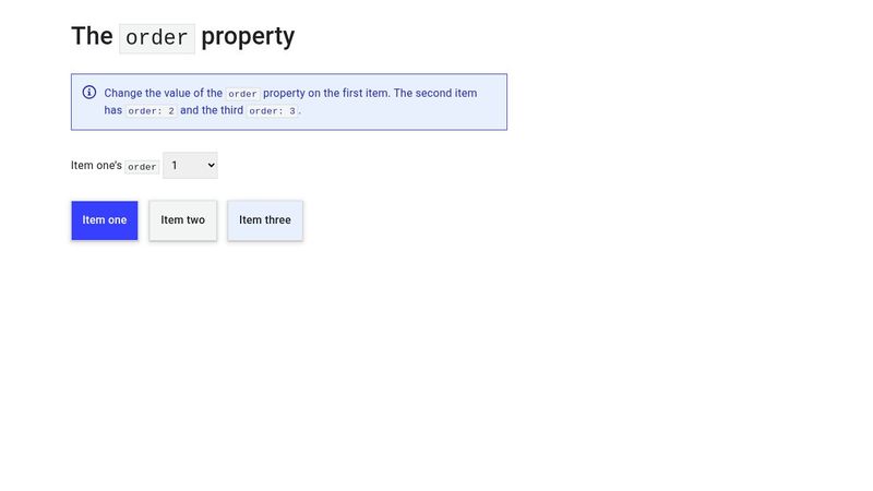 Learn CSS - Flexbox - Order property