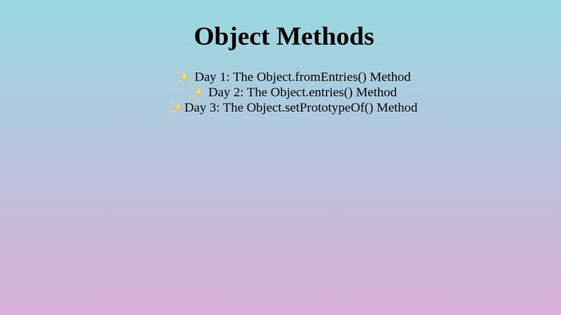 Object Methods