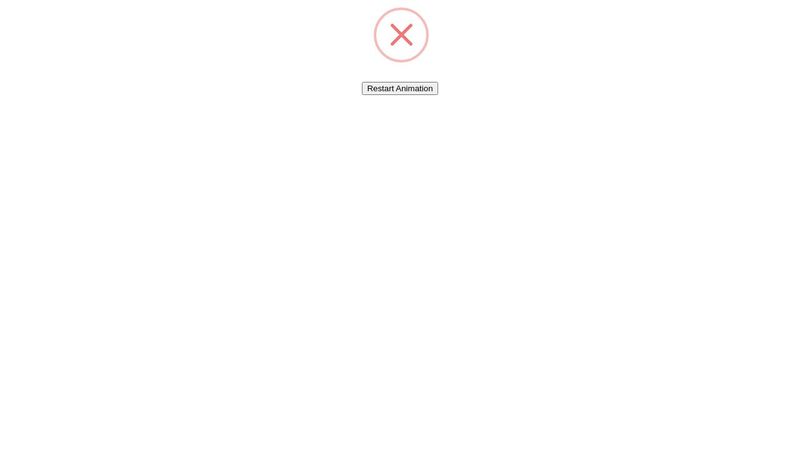 Error Animation - Circle X Icon with Shake Animation