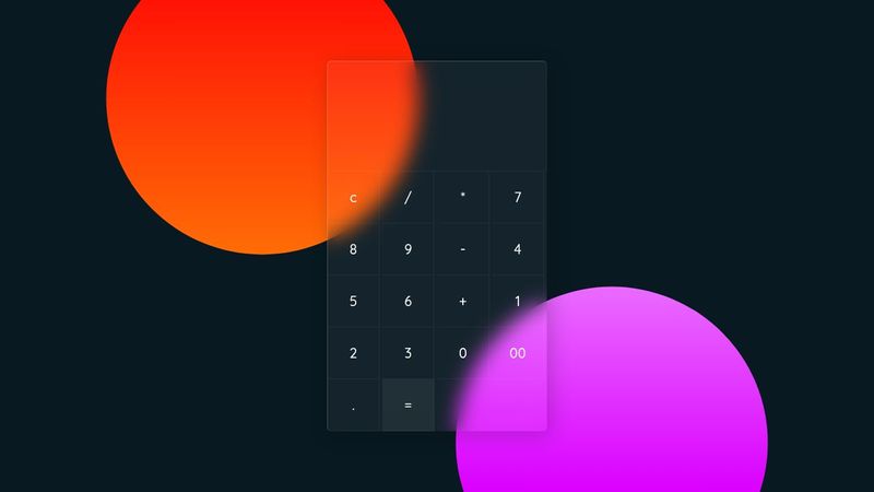 HTML & CSS Calculator with glass effect