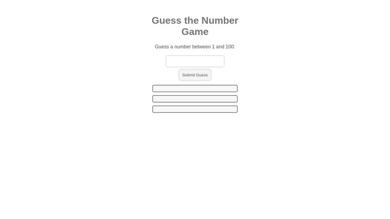 Guess the Number Game