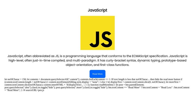 Multiple Read More Using HTML CSS JAVASCRIPT